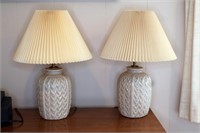 Pair of Table Lamps With Ceramic Bases