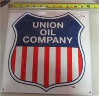 Porcelain Union Oil Company Sign measures