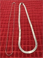 2 sterling chain necklaces