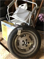 NEW TIRES 205 X75 X15 SHOVEL & POTTY CHAIR ,LIGHT