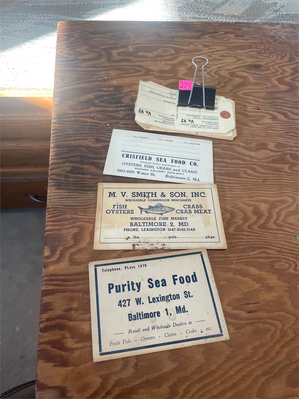 Vintage Oyster Tags