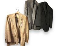 (3) Vintage Mens Blazer Suit Jackets