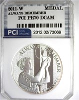 2011-W Medal PCI PR70 DCAM Always Remember