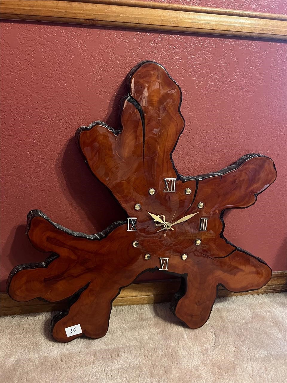 CYPRESS TREE CLOCK 28" X 29"