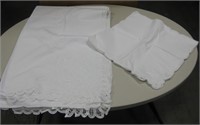 Large Cotton Tablecloth & 12 Cotton Napkins