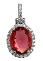 Oval 4.00 ct Ruby Designer Pendant