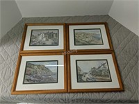 Set of 4 Pat Bell Prints