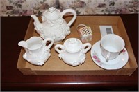 tea set with roses, tea cup