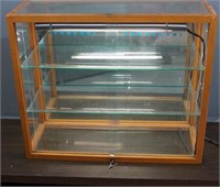 2 Shelf Lighted Display  Cabinet By Waddell HAS KE