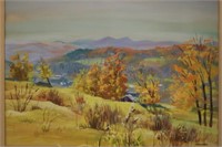 Regionalist Gouache Painting. Sgnd Merrilees