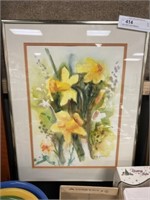 Betty Gilliam Framed Watercolor