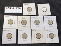 10 Silver Roosevelt Dimes