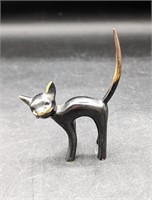 Small Brass Cat Ring Holder