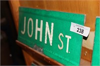STREET SIGN ' JOHN ST' DECOMISSIONED - 2 SIDED