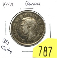 1944 Canadian half dollar