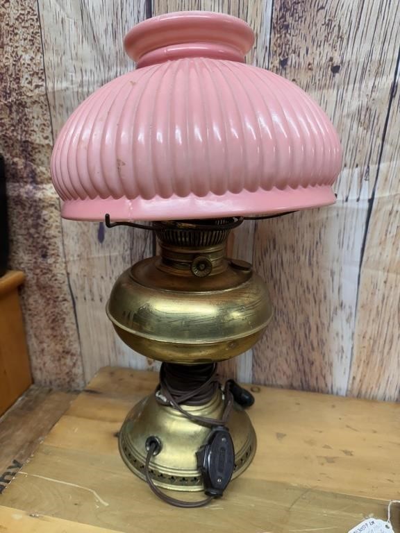 Vintage Electric Brass Table Lamp