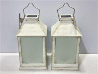 Pack of 4 vintage style solar lanterns