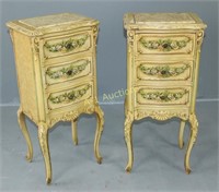 Pair Italian Barbola Side Tables