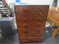 TEN DRAWER DRESSER (49.5"HX32"WX16"D)