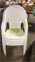 4 plastic resin chairs