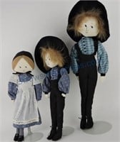 P. Buckley Moss lot of 3 dolls