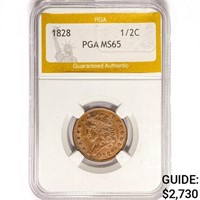 1828 Classic Head Half Cent PGA MS65