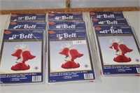 9 packs 12 inch red bells