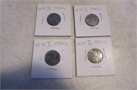 4 Steel Pennies Coin in sleeves