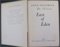 John Steinbeck Signed "East of Eden"