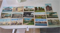 Vintage postcards of historical sites