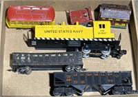 (W) Metal Trains & Cars. US Navy Engine, LV Coal
