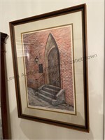Framed matted GC Morehead 1968 Trinity Church