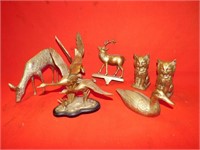 Selection of brass ornaments(approx 6" to 8" H)