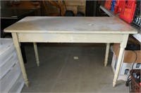 Wooden Table - Painted White