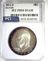 1971-S Silver Ike PR70 DCAM LISTS $525