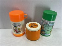LOT OF 3, LUNCHBOX THERMOS-  POPEYE, CHARLIE