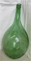 Vintage green hand blown bottle.