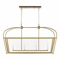 $952 GL Charleston 4-Light Brass Island Pendant