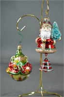 2 Glass Christmas Ornaments
