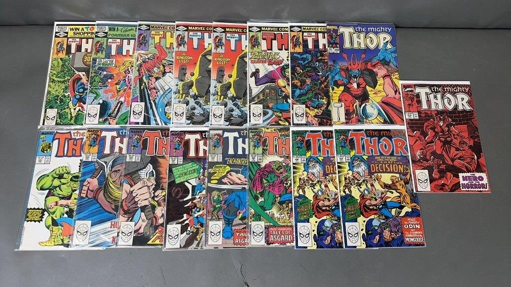 17pc Mighty Thor #300-416 Marvel Comic Books