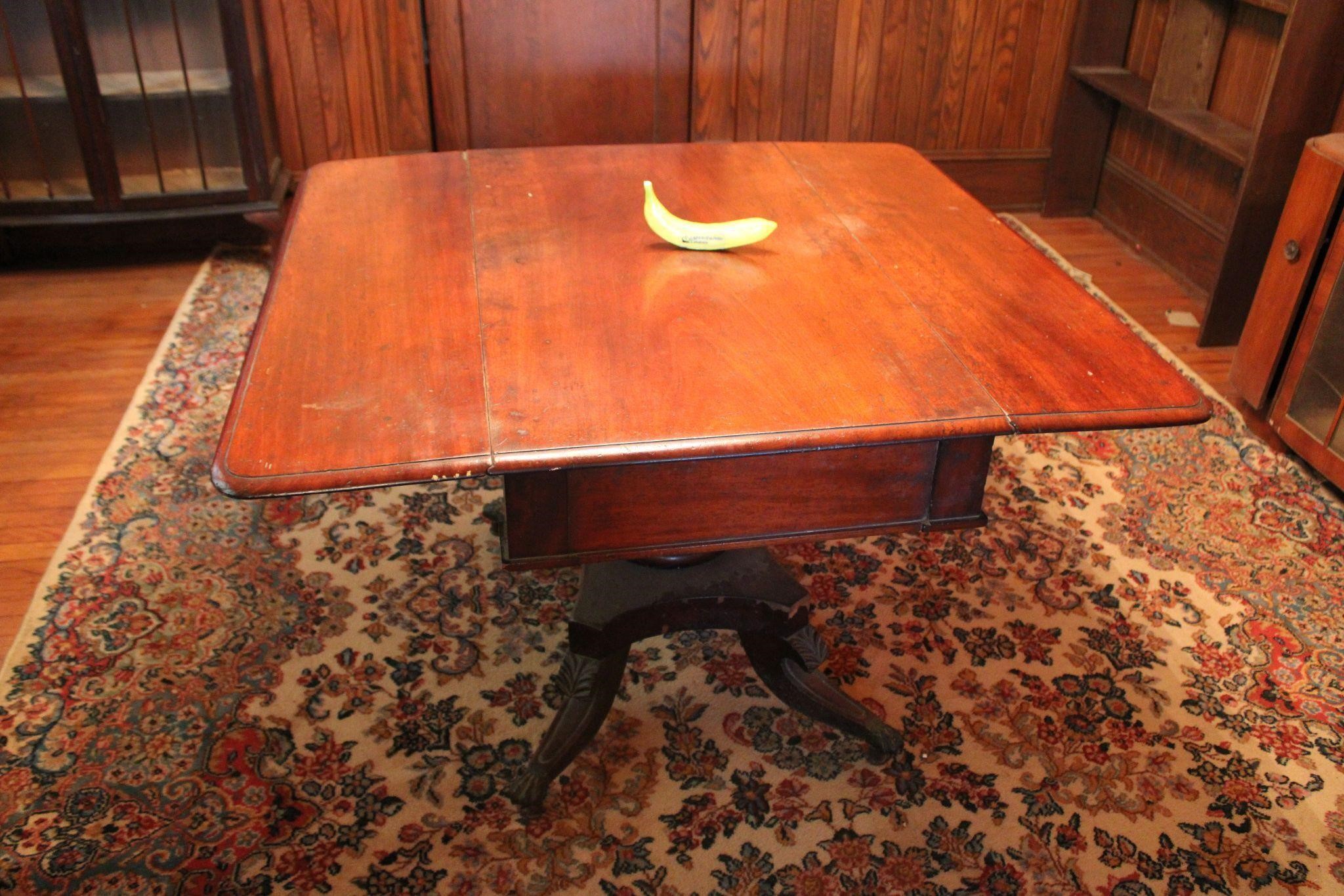 Antique Drop-Leaf Cherry Breakfast Table