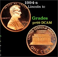 Proof 1994-s Lincoln Cent 1c Grades GEM++ Proof De