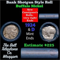 Buffalo Nickel Shotgun Roll in Old Bank Style 'Bel