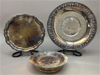 Viking Plate/Silver Plated Dishes Including