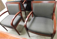 OFS MAHOGANY FRAME GUEST CHAIRS