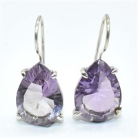 $300 Silver Amethyst(12.6ct) Earrings