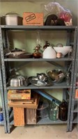 Shelf contents only #2 : pewter casserole,