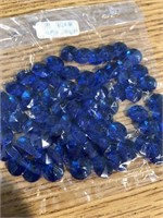 Faceted Lentil. 8 mm plastic beads. Transparent