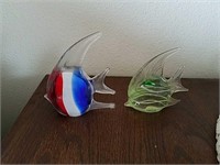 (2) Fish Paperweights