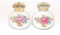 Petite Floral Shakers with Gold Caps